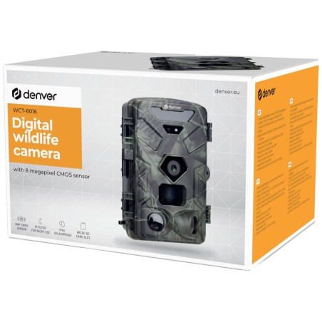 DENVER WCT-8016 Trail Camera - High Quality Black & Green Game Camera for Wildlife Monitoring